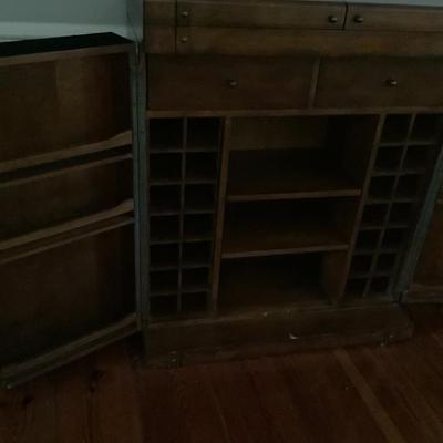 Vanguard Bar Cabinet 43”H 36”L closed 72”L open 18”depth