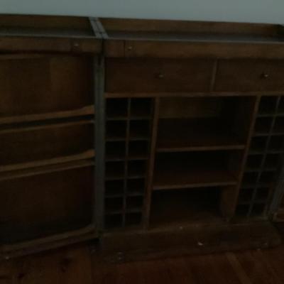Vanguard Bar Cabinet 43”H 36”L closed 72”L open 18”depth