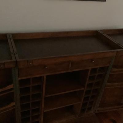 Vanguard Bar Cabinet 43”H 36”L closed 72”L open 18”depth