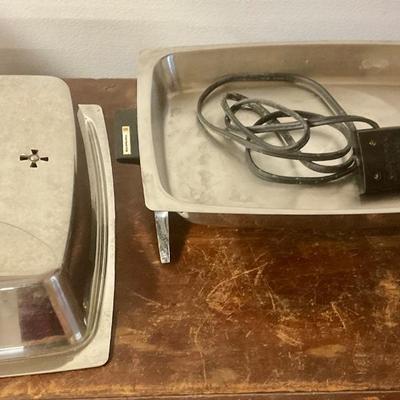 Covered vintage electric skillet