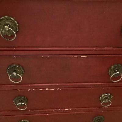 Secretary desk chest 4 drawer 39”H 41”L 21”depth