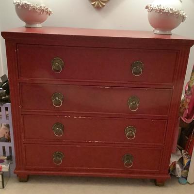 Secretary desk chest 4 drawer 39”H 41”L 21”depth