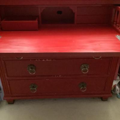 Secretary desk chest 4 drawer 39”H 41”L 21”depth