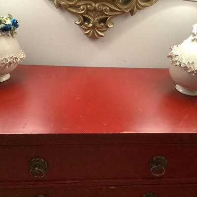 Secretary desk chest 4 drawer 39”H 41”L 21”depth