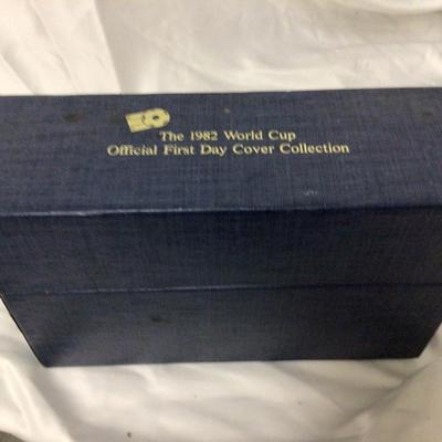 Vintage Makeup Case, Book, World Cup Stamp Collection