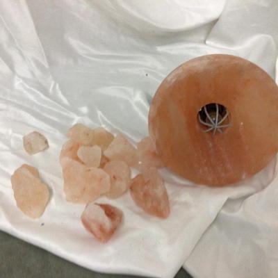 Himalayan Salt Light and Set Of Stones