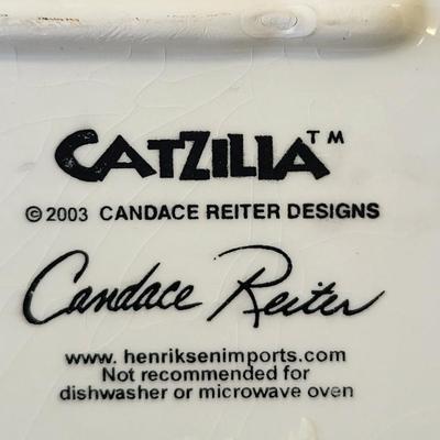 2003 Candace Reider Catzilla Oval Platter