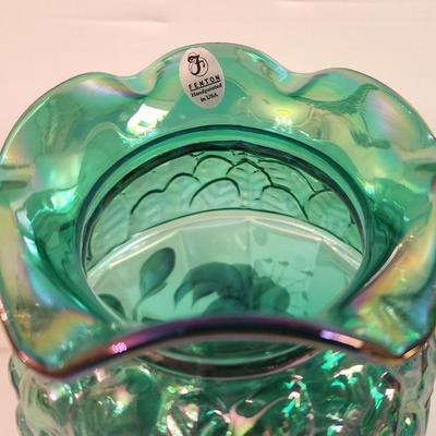 Lot #133 Lovely Fenton Art Glass Vase - Emerald Green