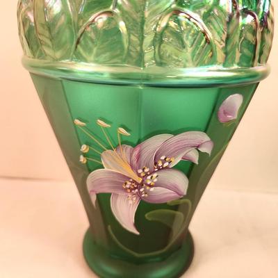 Lot #133 Lovely Fenton Art Glass Vase - Emerald Green