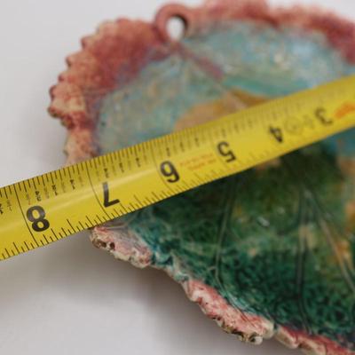 Two MAJOLICA Leaf Dishes (2)
