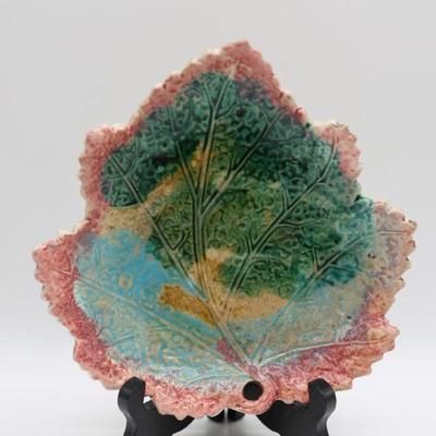 Two MAJOLICA Leaf Dishes (2)