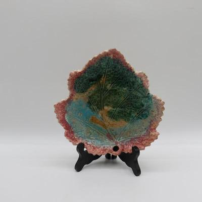 Two MAJOLICA Leaf Dishes (2)