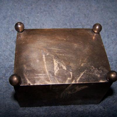 LOT 2 GREAT VINTAGE STERLING SMOKING SET BOX/MATCHBOX COVERS GEORGE A HENKEL