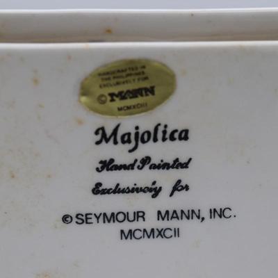 Marked MAJOLICA Hand Painted Picture Frame