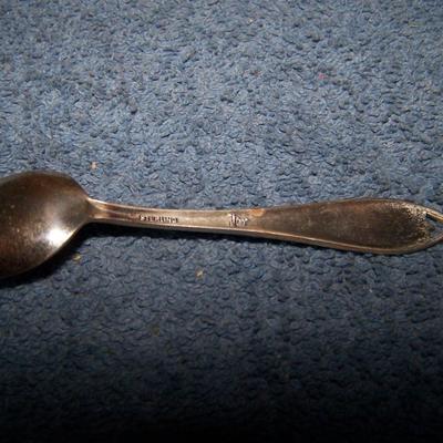 LOT 5 SOUVENIR STERLING SPOONS BOSTON/2 GLACIER/LA/OH