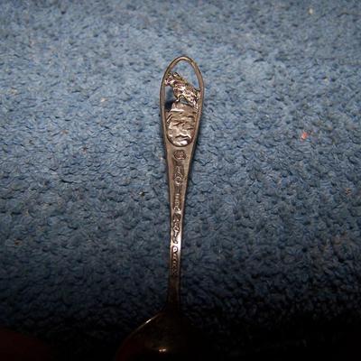 LOT 5 SOUVENIR STERLING SPOONS BOSTON/2 GLACIER/LA/OH