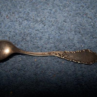 LOT 5 SOUVENIR STERLING SPOONS BOSTON/2 GLACIER/LA/OH