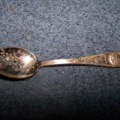LOT 5 SOUVENIR STERLING SPOONS BOSTON/2 GLACIER/LA/OH