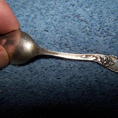 LOT 5 SOUVENIR STERLING SPOONS BOSTON/2 GLACIER/LA/OH