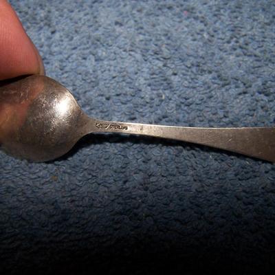 LOT 5 SOUVENIR STERLING SPOONS BOSTON/2 GLACIER/LA/OH