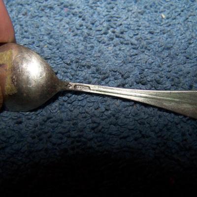 LOT 5 SOUVENIR STERLING SPOONS BOSTON/2 GLACIER/LA/OH