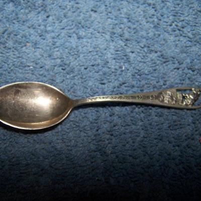 LOT 5 SOUVENIR STERLING SPOONS BOSTON/2 GLACIER/LA/OH
