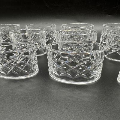 WATERFORD Crystal Napkin Rings (12)