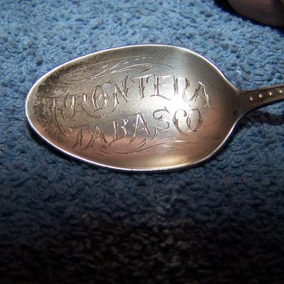 LOT 6 GREAT VINTAGE SOUVENIR STERLING SPOONS 2 MO/MEX