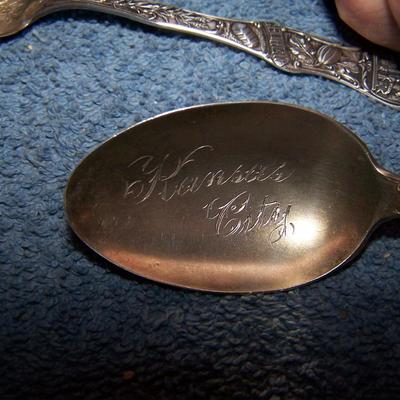 LOT 7 THREE VINTAGE SOUVENIR STERLING SPOONS SAN DIEGO/MO/GA