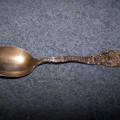 LOT 7 THREE VINTAGE SOUVENIR STERLING SPOONS SAN DIEGO/MO/GA