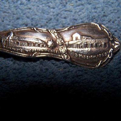 LOT 7 THREE VINTAGE SOUVENIR STERLING SPOONS SAN DIEGO/MO/GA