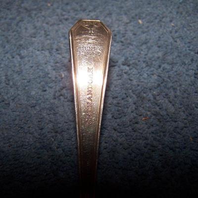 LOT 11 WONDERFUL VINTAGE ADVERTISING SOUVENIR SPOONS DENNIS MENACE/KFNF/WALKER'S/ROLEX-2/LOG CABIN