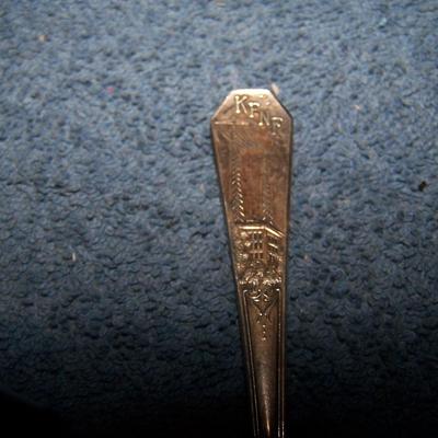 LOT 11 WONDERFUL VINTAGE ADVERTISING SOUVENIR SPOONS DENNIS MENACE/KFNF/WALKER'S/ROLEX-2/LOG CABIN