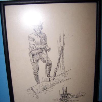 LOT 21 VINTAGE CHARLES RUSSELL PRINTS WESTERN/MOUNTAIN MEN