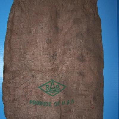 LOT 26 VINTAGE LARGE BURLAP SEED BAG/SACK PLAINSMAN