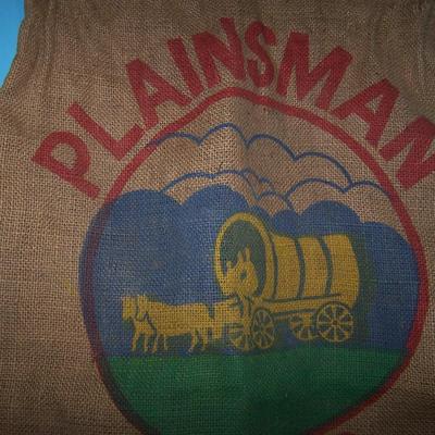 LOT 26 VINTAGE LARGE BURLAP SEED BAG/SACK PLAINSMAN