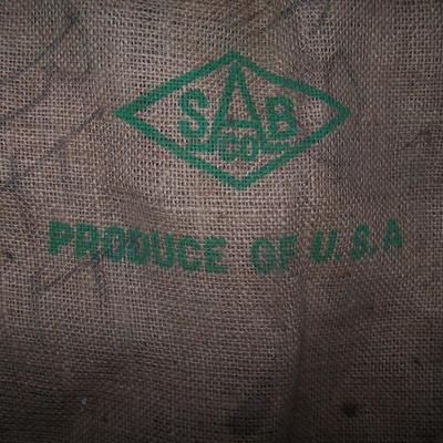 LOT 26 VINTAGE LARGE BURLAP SEED BAG/SACK PLAINSMAN