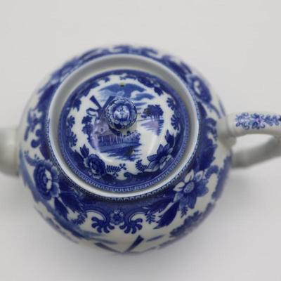 Vintage Ceramic Asian Hand Painted Teapot, Sugar and Creamer