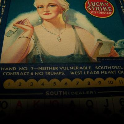 LOT 27 GREAT VINTAGE LUCKY STRIKE BRIDGE GAME CARDS