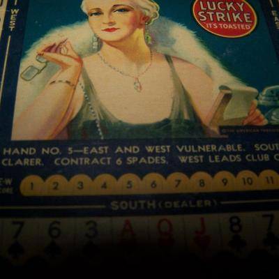 LOT 27 GREAT VINTAGE LUCKY STRIKE BRIDGE GAME CARDS