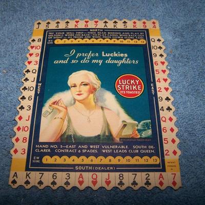 LOT 27 GREAT VINTAGE LUCKY STRIKE BRIDGE GAME CARDS