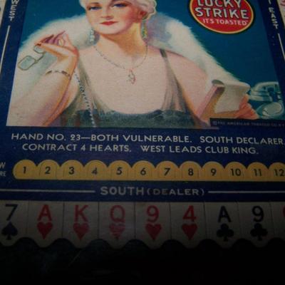 LOT 27 GREAT VINTAGE LUCKY STRIKE BRIDGE GAME CARDS