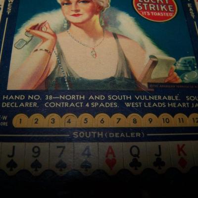 LOT 27 GREAT VINTAGE LUCKY STRIKE BRIDGE GAME CARDS
