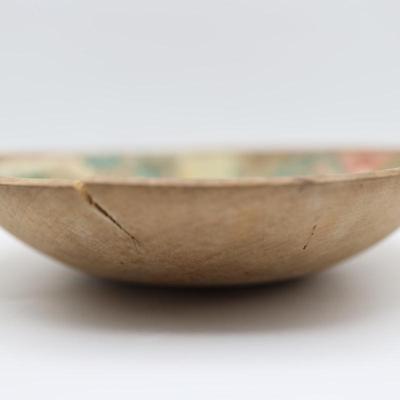 Vintage New Orleans Painting on Wooden Bowl