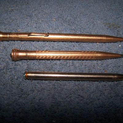 LOT 41 VINTAGE 2 GOLD FILLED WAHL PENCILS plus 1