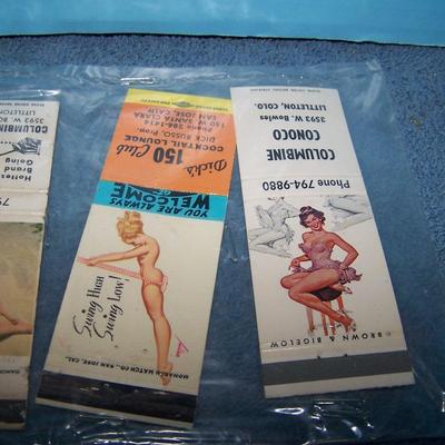 LOT 43 GREAT VINTAGE SPECIALTY BLACK AMERICANA & PIN UP MATCHBOOK COVERS