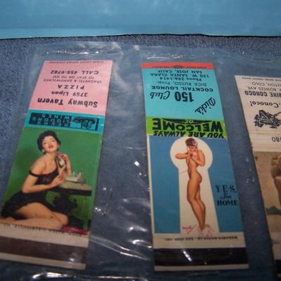 LOT 43 GREAT VINTAGE SPECIALTY BLACK AMERICANA & PIN UP MATCHBOOK COVERS
