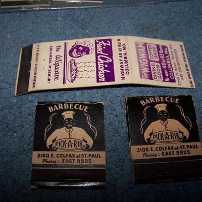 LOT 43 GREAT VINTAGE SPECIALTY BLACK AMERICANA & PIN UP MATCHBOOK COVERS