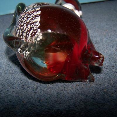 LOT 44 LOVELY COLORFUL ART GLASS--CAT