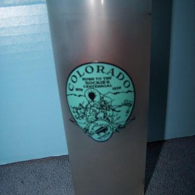 LOT 45 GREAT 1959 RUSH TO THE ROCKIES COLORADO CENTENNIAL GLASSES